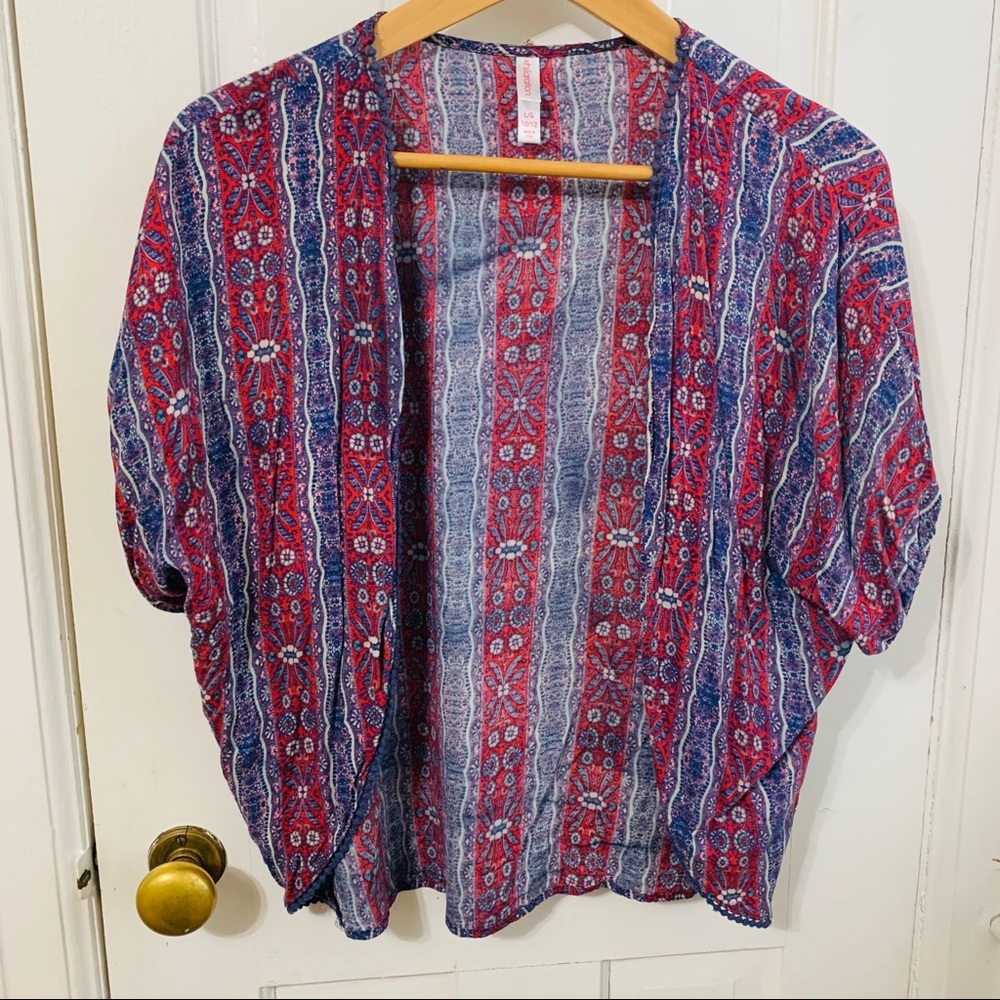 ‘🎈3@ $20’ Boho Crochet Trim Cardigan